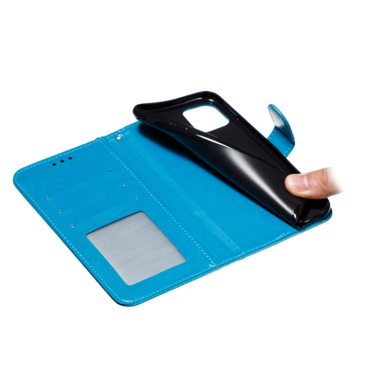 Para iPhone 15 Funda para Teléfono de Cuero con Tapa Horizontal con Patrón de Relieve de Mandala (Azul) - MOVILSTORE