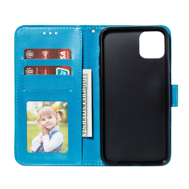 Para iPhone 15 Funda para Teléfono de Cuero con Tapa Horizontal con Patrón de Relieve de Mandala (Azul) - MOVILSTORE