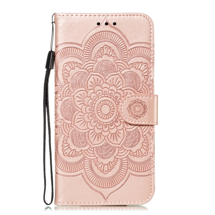 Para iPhone 15 Funda para Teléfono de Cuero con Tapa Horizontal con Patrón de Relieve de Mandala (Oro Rosa) - MOVILSTORE