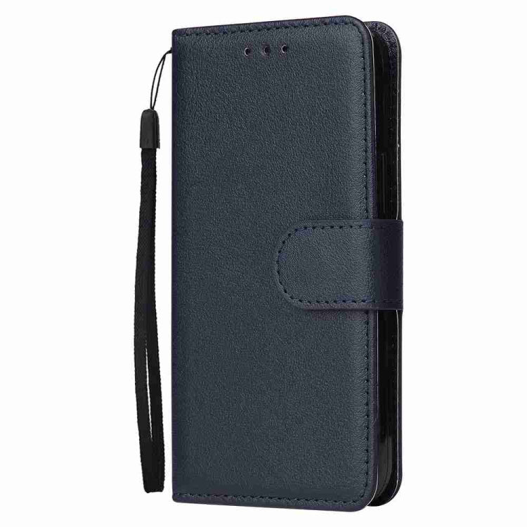 Para iPhone 15 Funda para Teléfono de Cuero con Tapa Horizontal Multifuncional con Tres Ranuras para Tarjetas (Azul) - MOVILSTORE