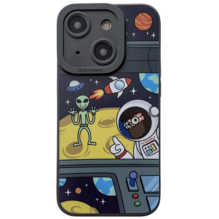Para iPhone 15 Funda para Teléfono de TPU con Ojos de Ángel Líquido (Negro) - MOVILSTORE
