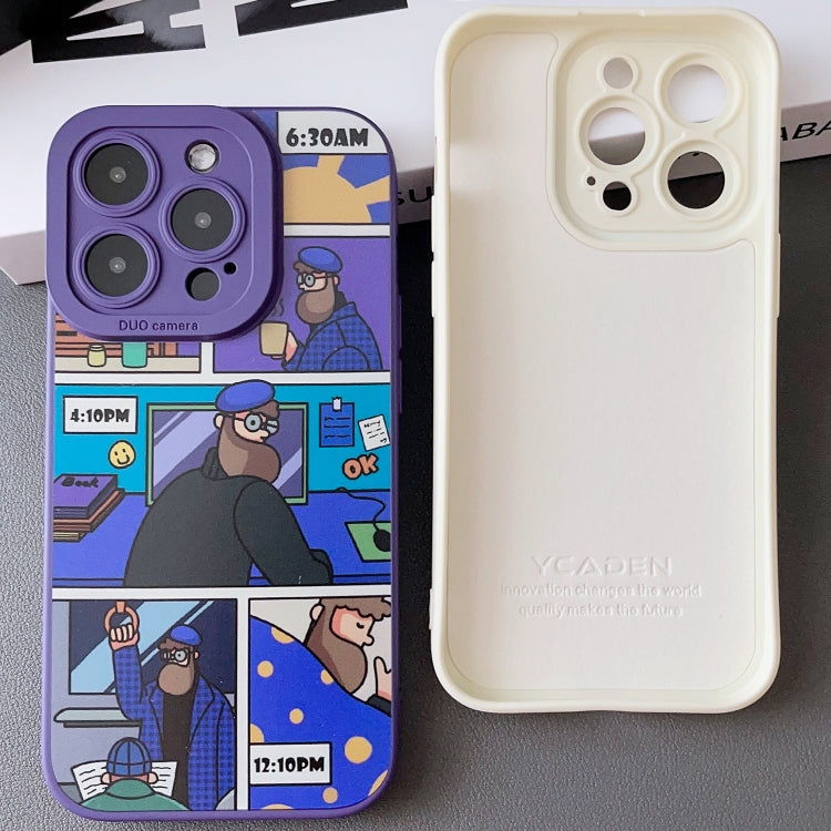 Para iPhone 15 Funda para Teléfono de TPU con Ojos de Ángel Líquido (Púrpura) - MOVILSTORE