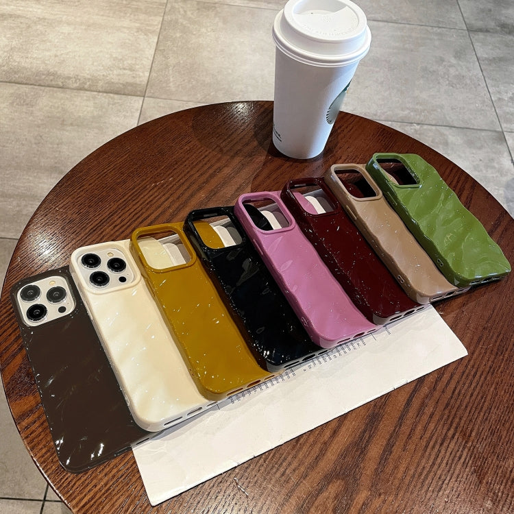Para iPhone 15 Funda para Teléfono de TPU con Textura Ondulada de Color Sólido (Beige) - MOVILSTORE