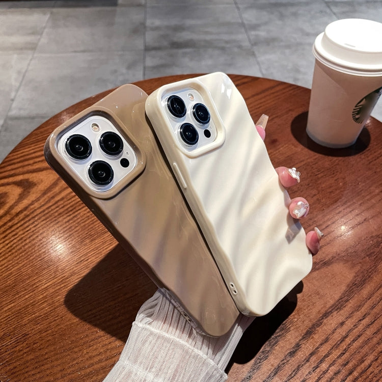 Para iPhone 15 Funda para Teléfono de TPU con Textura Ondulada de Color Sólido (Verde) - MOVILSTORE