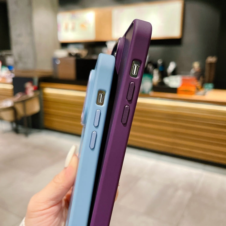 Para iPhone 15 Funda para Teléfono Magsafe de Acrílico con Sensación de Piel Esmerilada de Imitación de Metal (Azul Real) - MOVILSTORE
