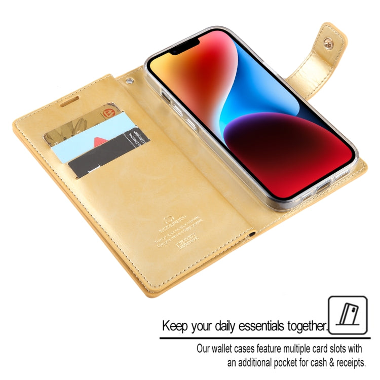 Para iPhone 15 Goospery Mansoor Diary Funda de Cuero para Teléfono con 9 Ranuras para Tarjetas (Azul Oscuro) - MOVILSTORE