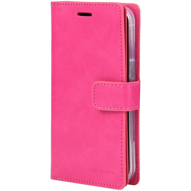 Para iPhone 15 Goospery Mansoor Diary Funda de Cuero para Teléfono con 9 Ranuras para Tarjetas (Rojo Rosa) - MOVILSTORE