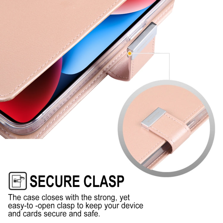 Para iPhone 15 Goospery Rich Diary Funda para Teléfono de Cuero con Textura Crazy Horse (Rosa) - MOVILSTORE