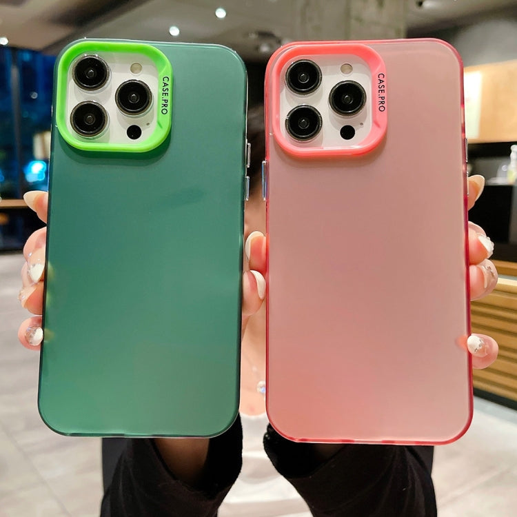 Para iPhone 15 Imd Colorful Gradient Acrylic Phone Case (Negro) - MOVILSTORE