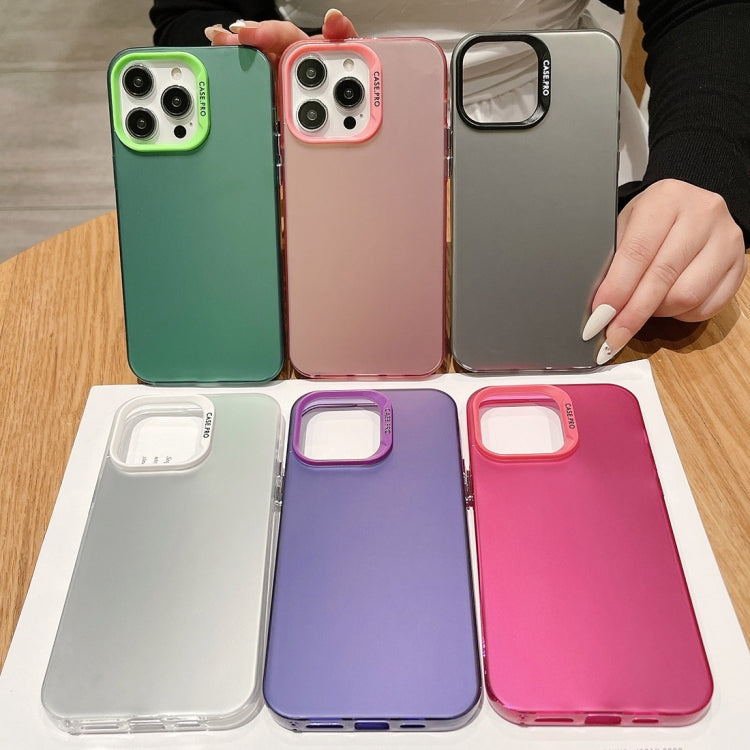 Para iPhone 15 Imd Colorful Gradient Acrylic Phone Case (Negro) - MOVILSTORE