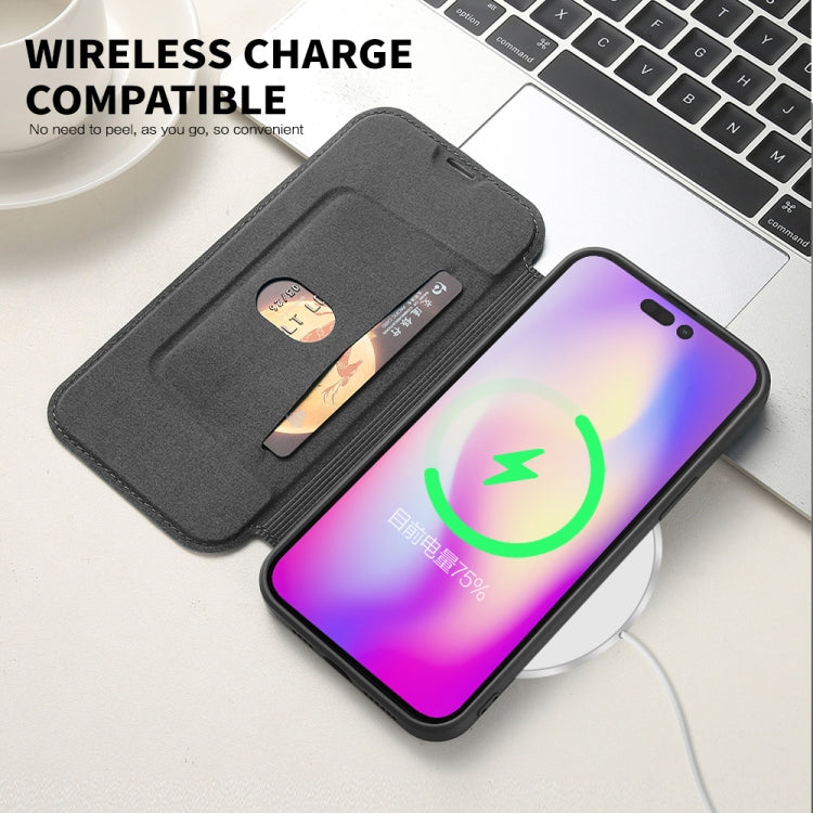 Para iPhone 15 Imitate Liquid Skin Feel Leather Phone Case con Ranuras para Tarjetas (Bule) - MOVILSTORE