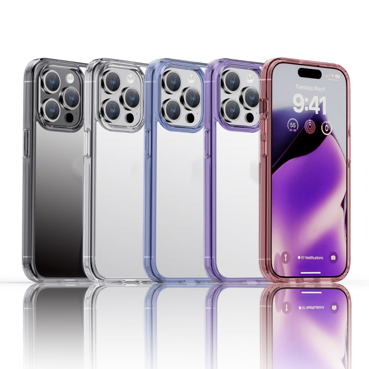 Para iPhone 15 Ipaky Hanguang Series Funda Transparente para Teléfono TPU + PC (Azul Transparente) - MOVILSTORE