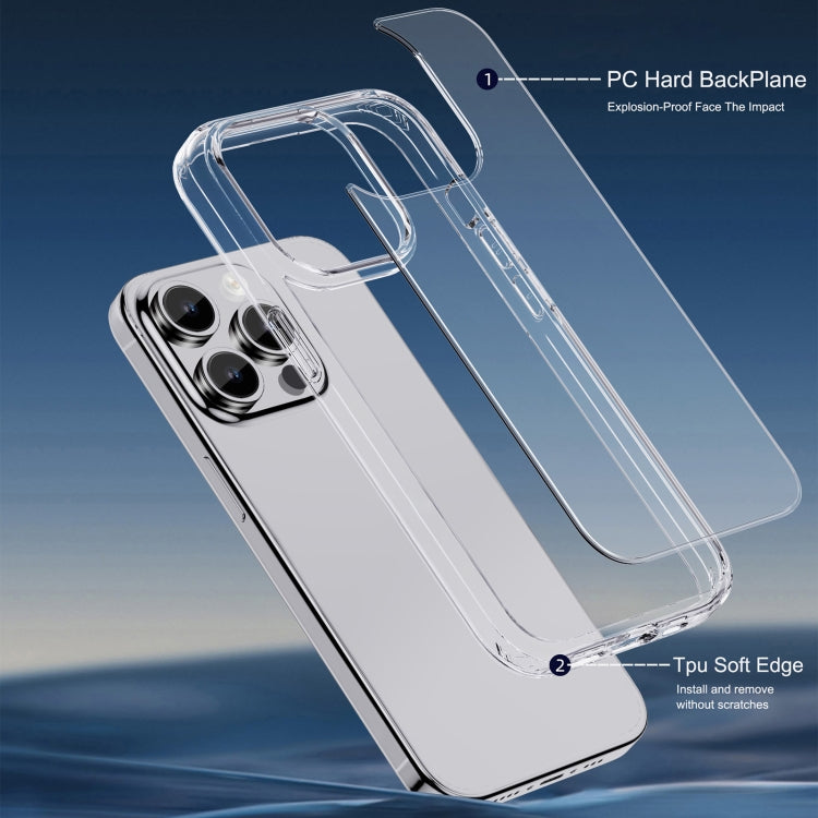 Para iPhone 15 Ipaky Hanguang Series Funda Transparente para Teléfono TPU + PC (Azul Transparente) - MOVILSTORE