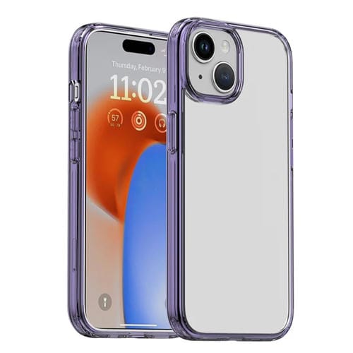 Para iPhone 15 Ipaky Hanguang Series Funda Transparente para Teléfono TPU + PC (Púrpura Transparente) - MOVILSTORE