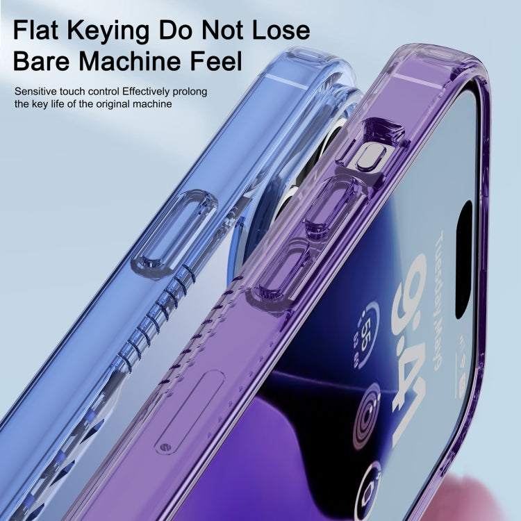 Para iPhone 15 Ipaky Yg Series Funda Transparente para Teléfono PC + TPU (Púrpura Transparente) - MOVILSTORE