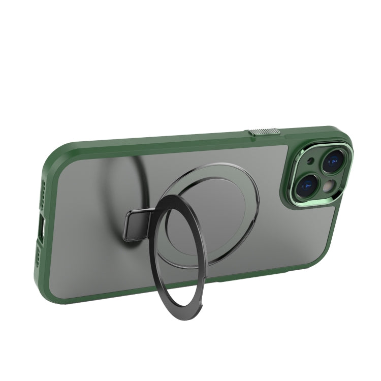 Para iPhone 15 Magsafe Funda para Teléfono con Soporte Magnético de Metal (Verde) - MOVILSTORE