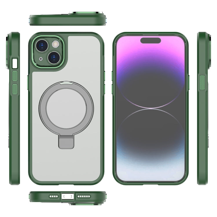 Para iPhone 15 Magsafe Funda para Teléfono con Soporte Magnético de Metal (Verde) - MOVILSTORE