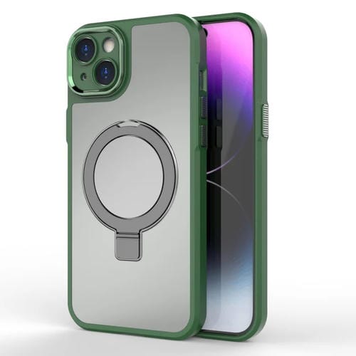 Para iPhone 15 Magsafe Funda para Teléfono con Soporte Magnético de Metal (Verde) - MOVILSTORE