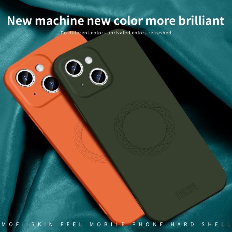 Para iPhone 15 Mofi Qin Series Magsafe Skin Feel Funda de Silicona para Teléfono con Todo Incluido (Azul) - MOVILSTORE