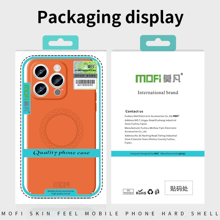 Para iPhone 15 Mofi Qin Series Magsafe Skin Feel Funda de Silicona para Teléfono con Todo Incluido (Azul) - MOVILSTORE