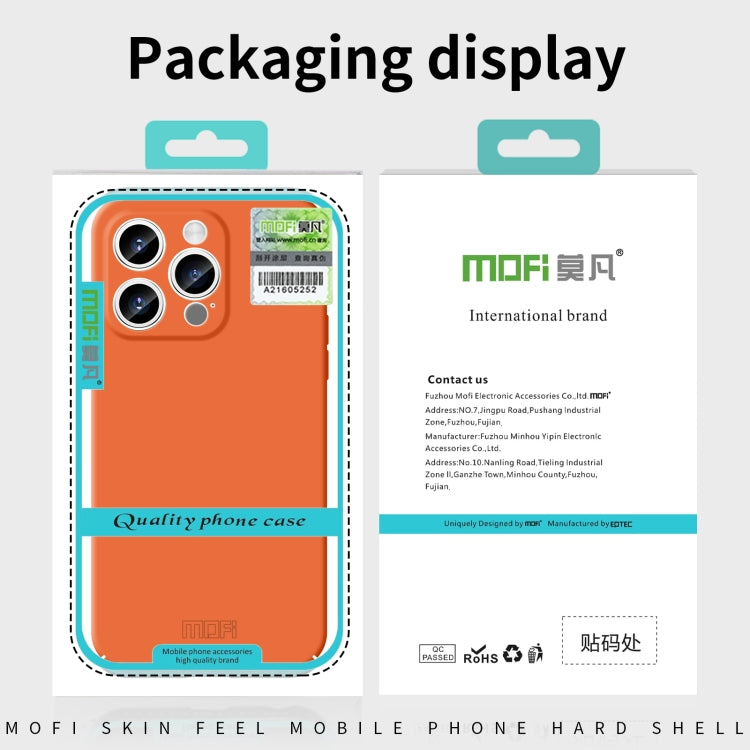 Para iPhone 15 Mofi Qin Series Skin Feel Funda de Silicona con Todo Incluido (Naranja) - MOVILSTORE