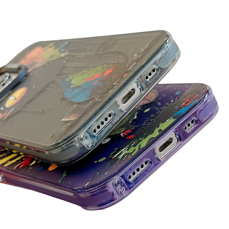 Para iPhone 15 Patrón de Animales Serie de Pintura al Óleo PC + Funda para Teléfono TPU (Conejo Gordo) - MOVILSTORE