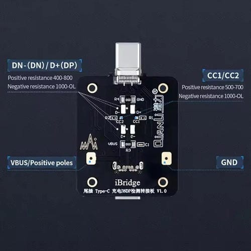 Piastra rilevamento DNDP Carico iBridge QianLi 8 pin