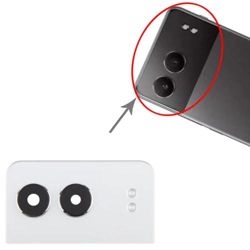 Tapa Lente de Cámara Trasera Original OnePlus Nord 4 (Blanco)